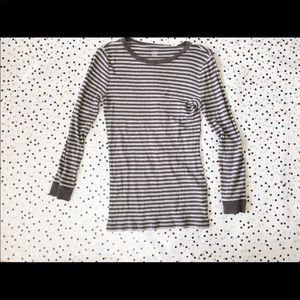 J. Crew Gray Fitted Tee Small